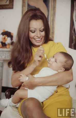 Sophia Loren and Baby